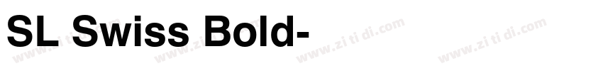 SL Swiss Bold字体转换